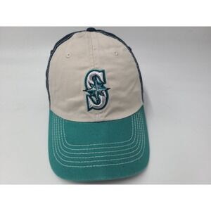Seattle Mariners Fan Favorite Strapback Adjustable Hat Cap Cotton MLB Beige Blue